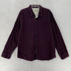 Carbon 2 Cobalt Shirt‎ Mens Large Burgundy Long Sleeve Button Up Maroon